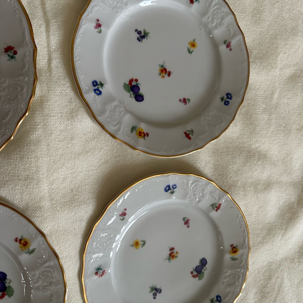 ROYAL PRAGUE Lesov Concordia Bread Butter Desert Plate Bohemia Porcelain Czech - Picture 4 of 8